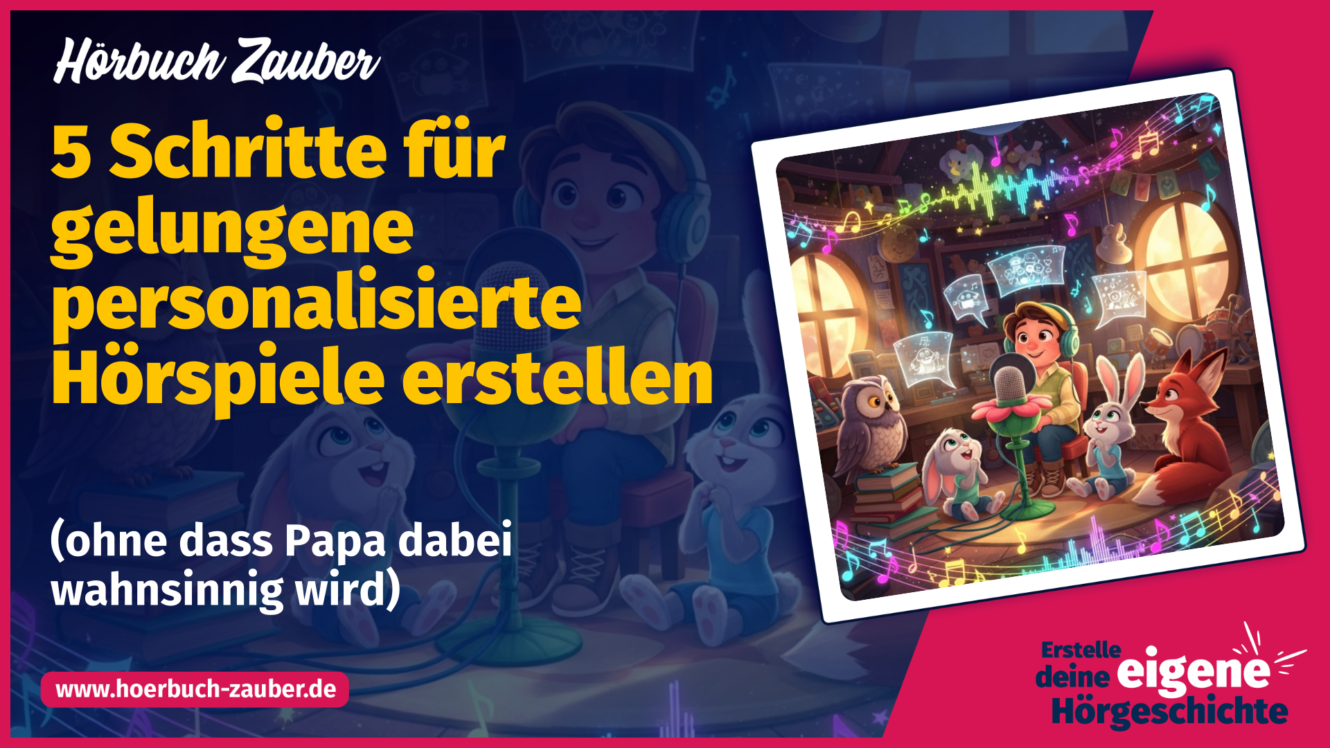 Hoerbuch-Zauber - 5 Schritte für gelungene personalisierte Hörspiele erstellen (ohne dass Papa dabei wahnsinnig wird) (Thumbnail)